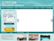 Tablet Screenshot of ezbookvacationhomes.com